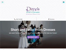 Tablet Screenshot of dianesbridal.com